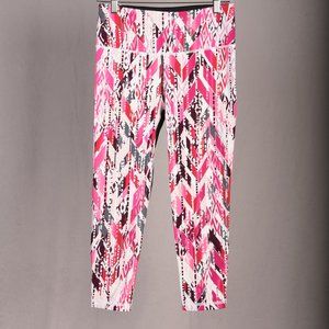 Victoria's Secret Sport VSX Women's Small Knockout Capri Leggings Pink Black Geo